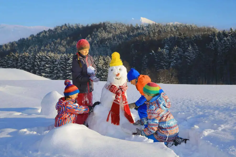 Schneeballschlacht Iglu bauen Schneeburg